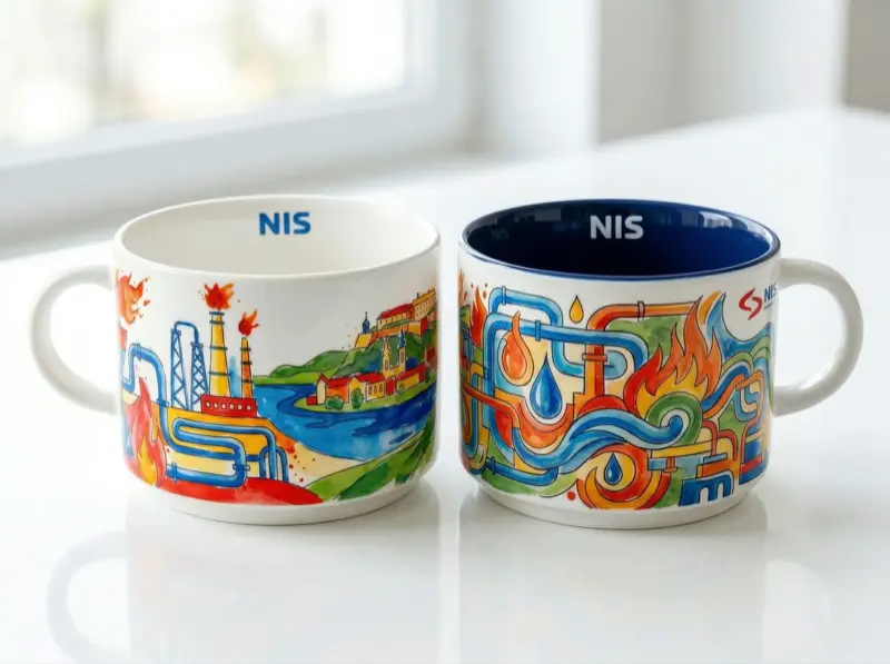 Štampa na šoljama — brendirane kolekcionarske šolje NIS