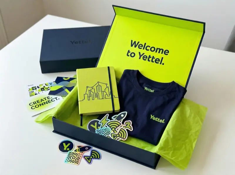 Reklamni materijal — brendirani promotivni paket Yettel